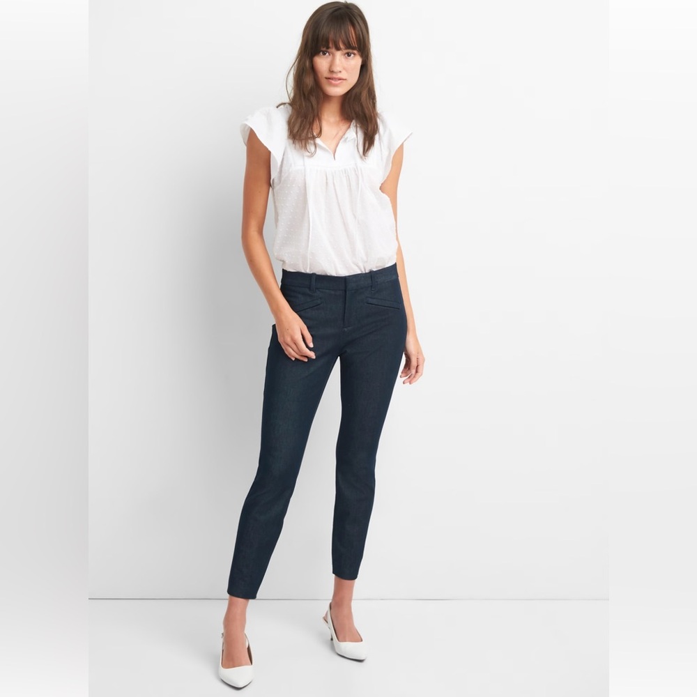 🛍️ GAP Signature Skinny Ankle Pants in Dark Navy - Size 12
